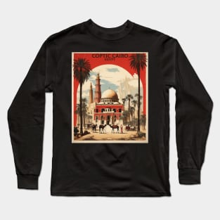 Coptic Cairo Egypt Vintage Poster Tourism Long Sleeve T-Shirt